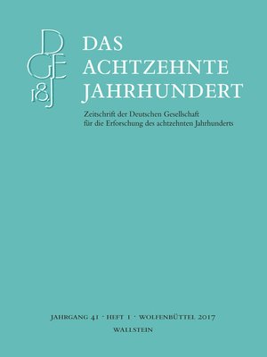 cover image of Das achtzehnte Jahrhundert 41/1